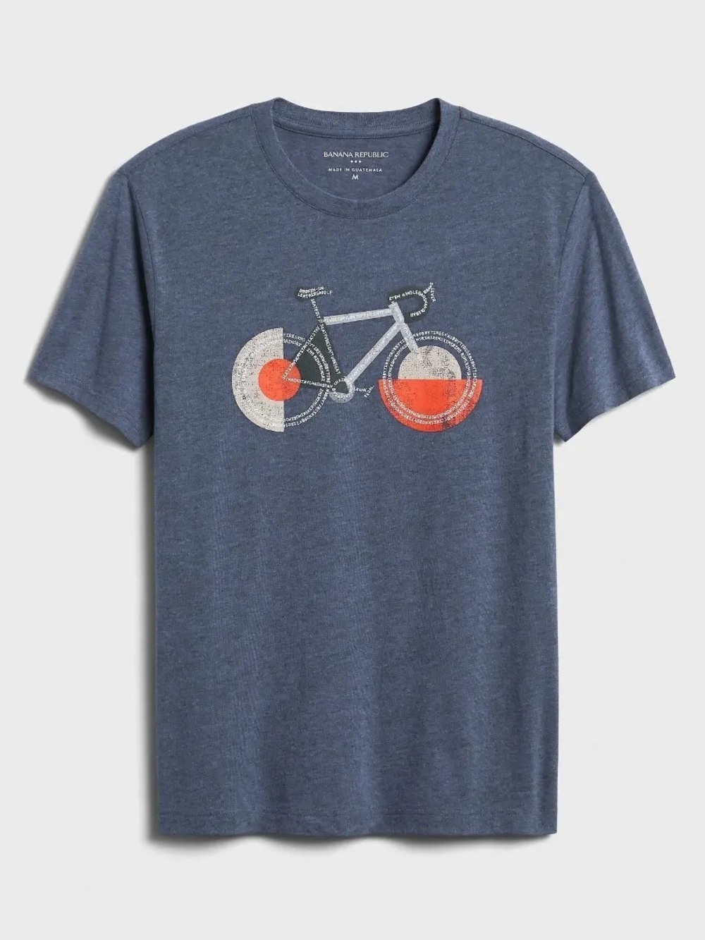 Banana Republic Cotton Graphic T-Shirt Bicycle Parts Small